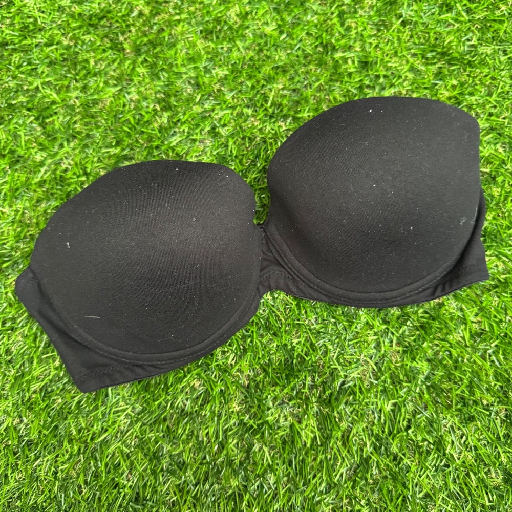Victorias Secret Body by Victoria Strapless Bra‎ 34B Black Padded Underwire